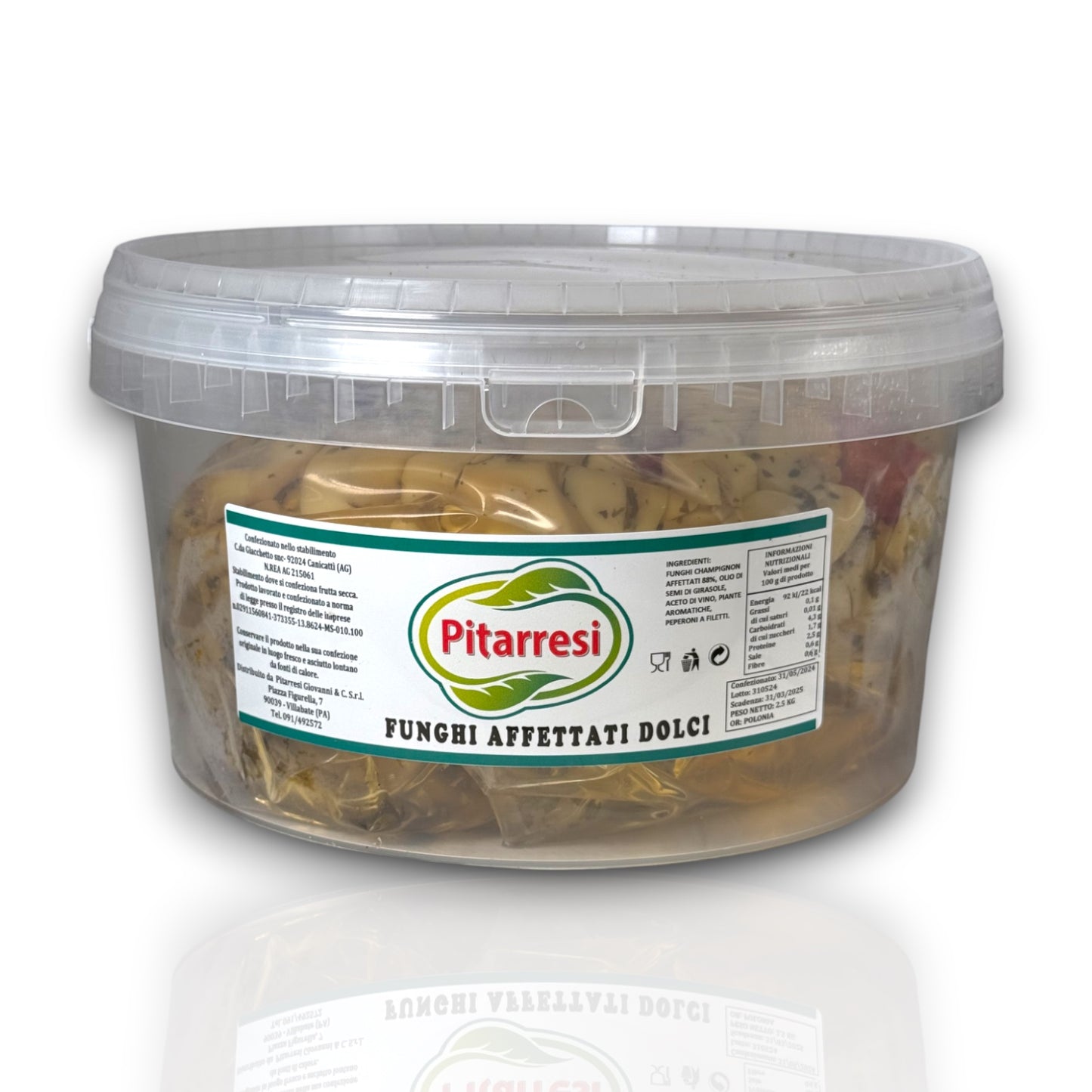 Funghi affettati dolci