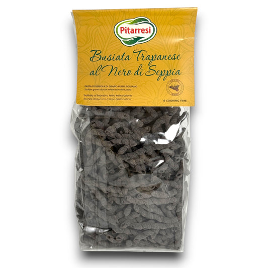 Busiata Trapanese al nero di seppia