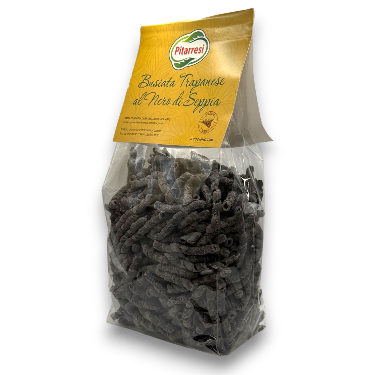 Busiata Trapanese al nero di seppia