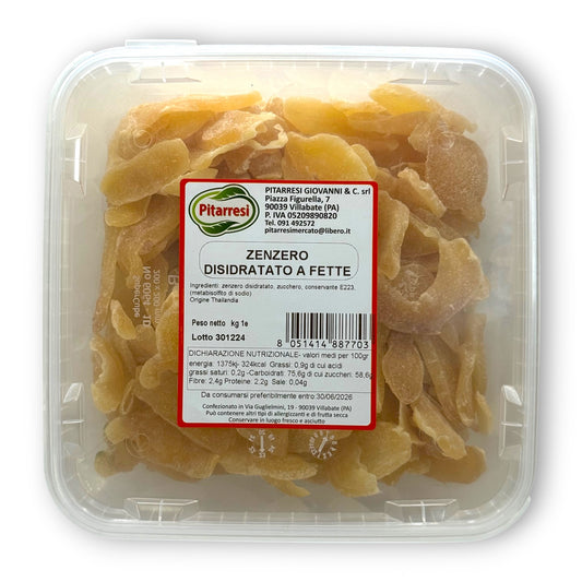 Zenzero disidratato a fette