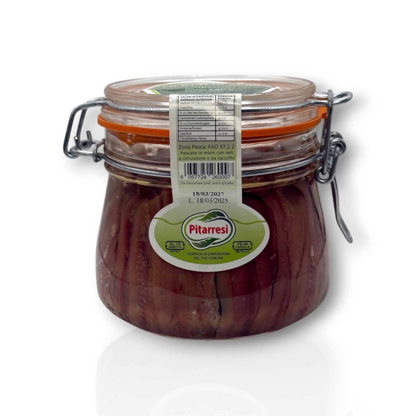 Filetti di acciughe interi