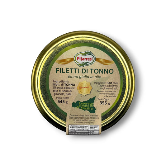 Filetti di tonno pinna gialla