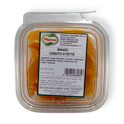 Mango candito a fette