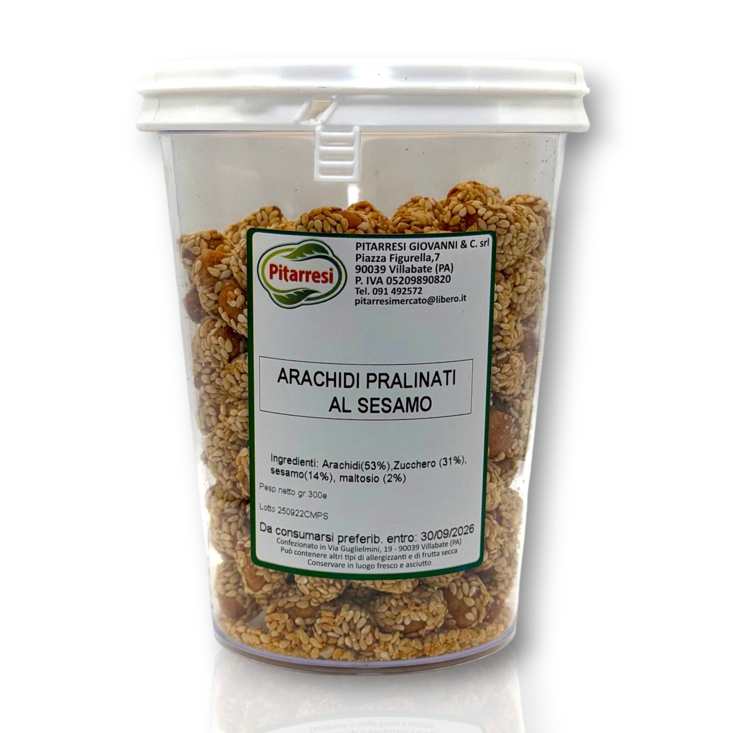 Arachidi pralinati al sesamo