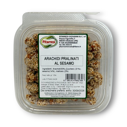 Arachidi pralinati al sesamo