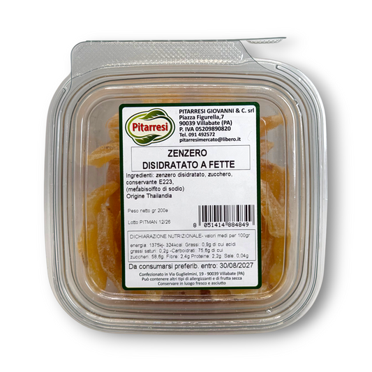 Zenzero disidratato a fette